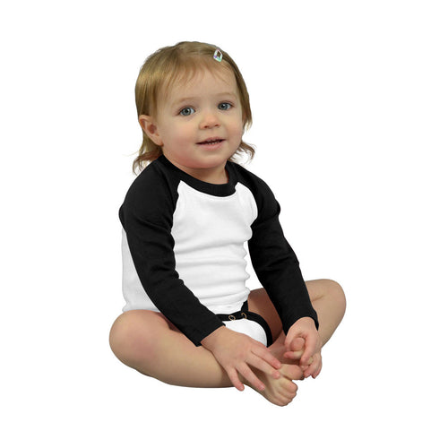 MONAG Infant Long Sleeve Raglan Baseball Bodysuit