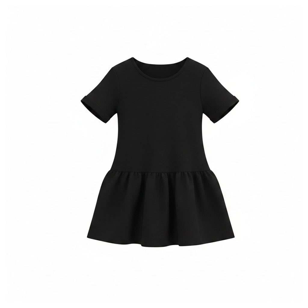 Short Sleeve Drop Waist Mini Dress – Toddler & Youth