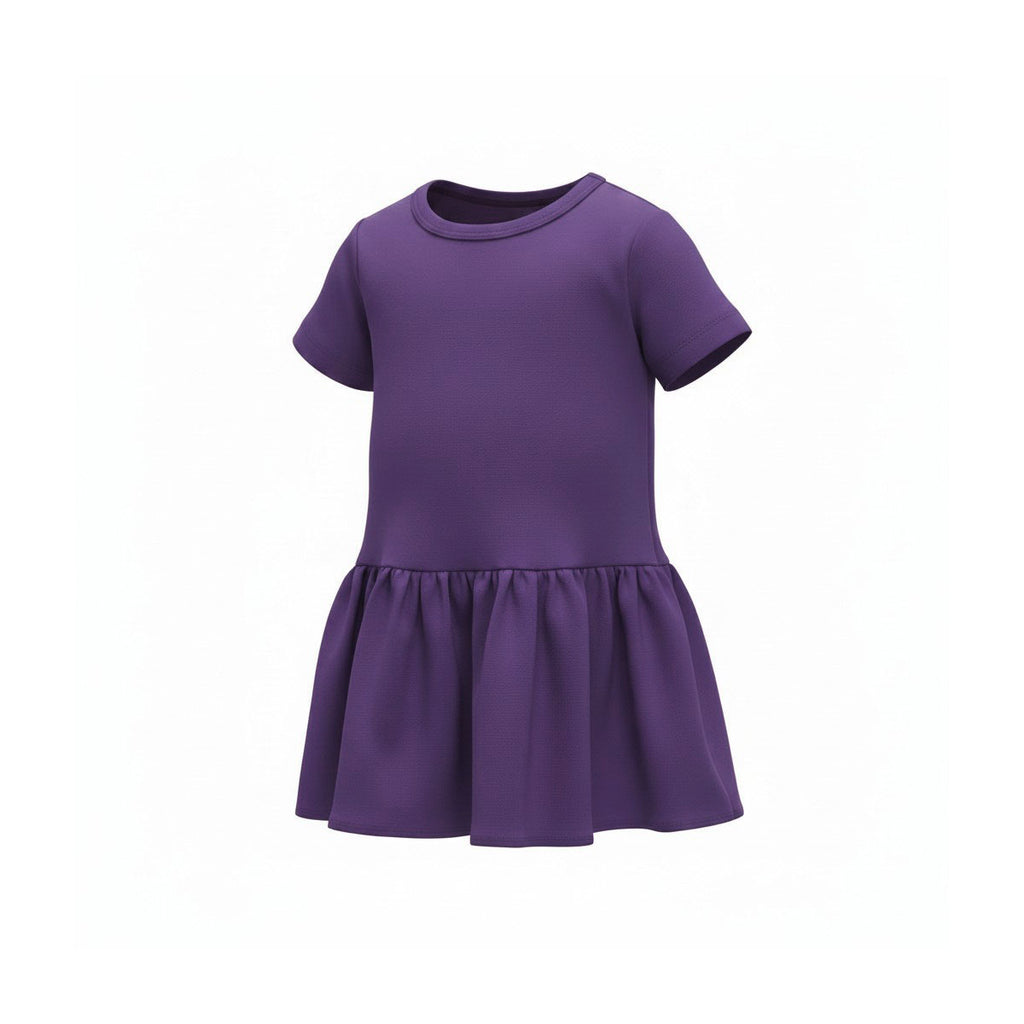 Short Sleeve Drop Waist Mini Dress – Toddler & Youth