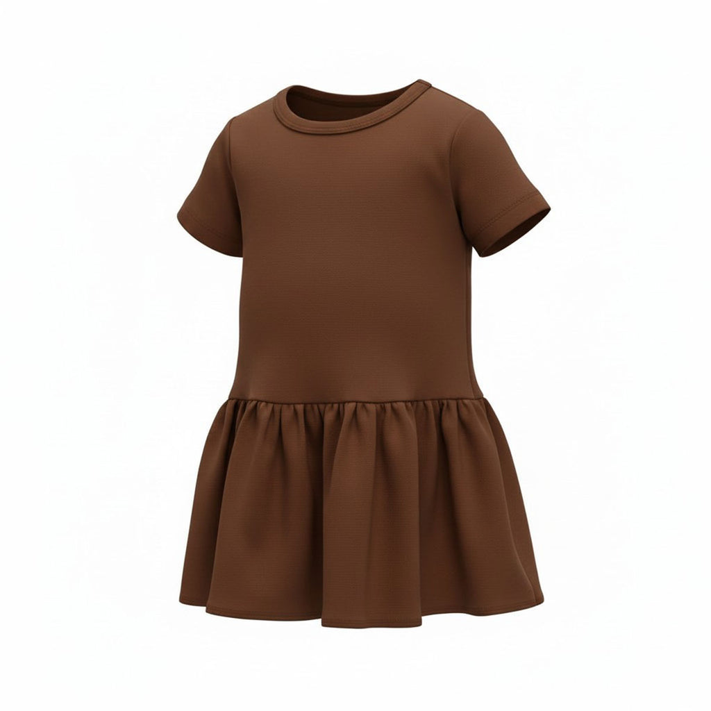 Short Sleeve Drop Waist Mini Dress – Toddler & Youth