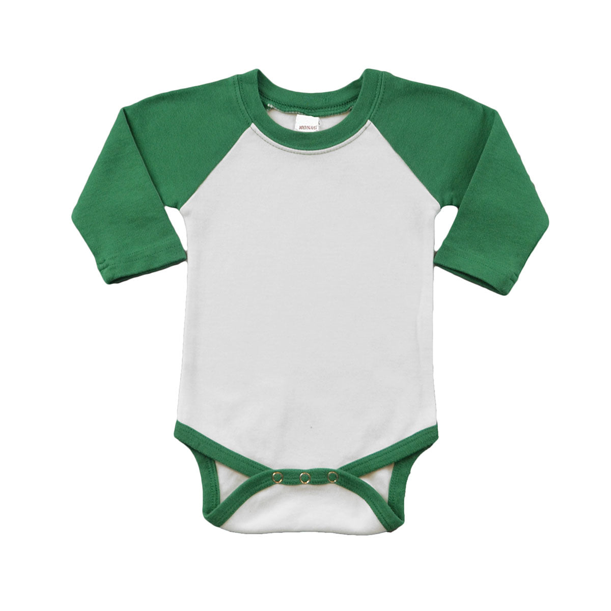 MONAG Polyester Raglan Baseball Bodysuit for Sublimation