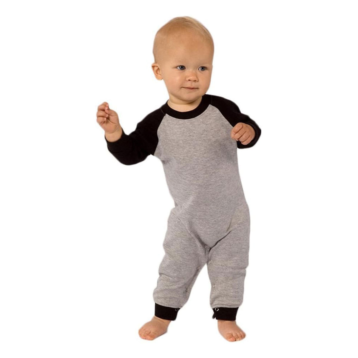 Infant Baby Long Sleeve Raglan Romper and Cap Set