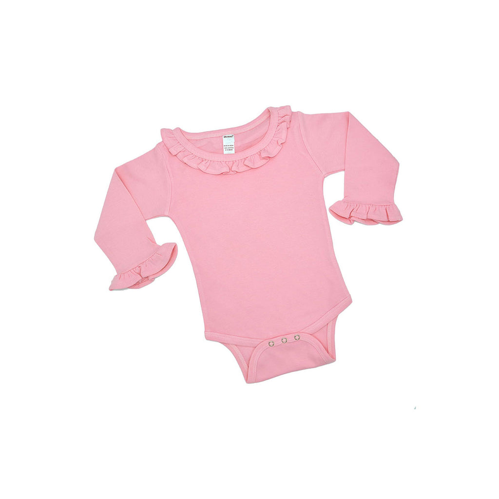 MONAG Infant Long Sleeve Ruffle Bodysuit