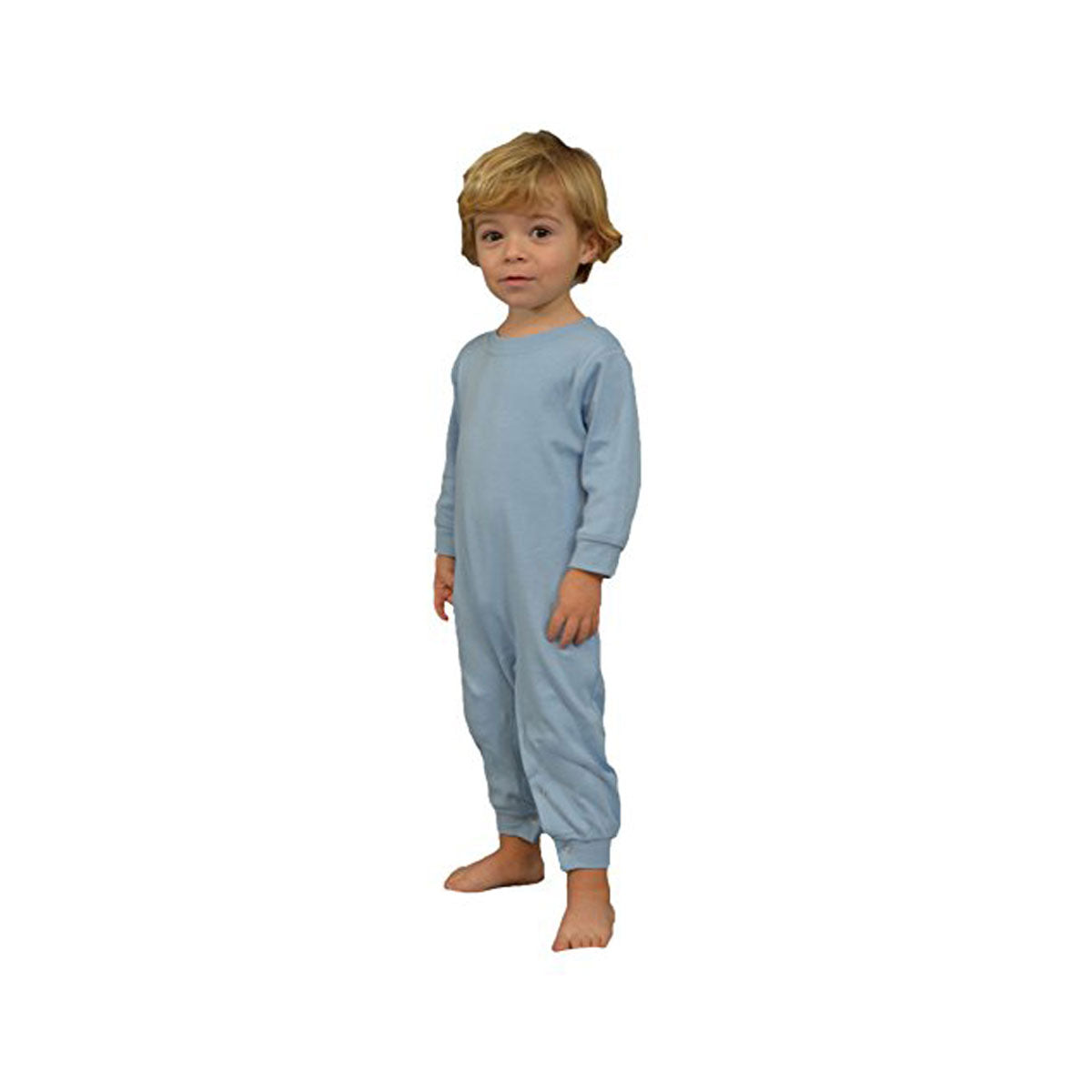 long sleeve romper blue