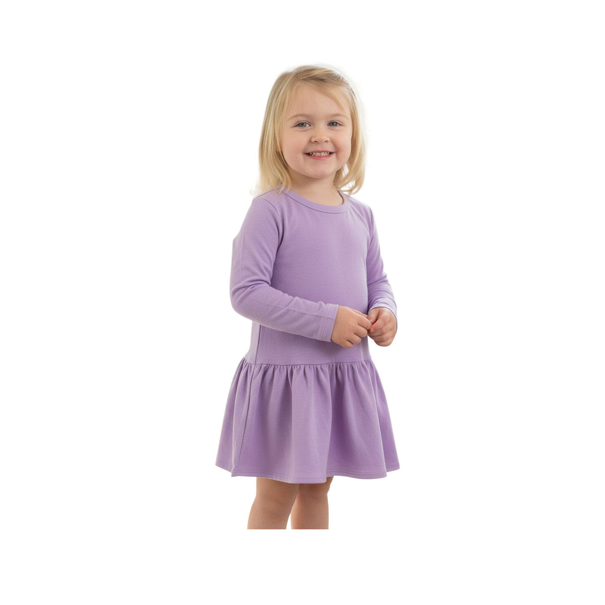 MONAG Girls Long Sleeve Pleated Waist Dress
