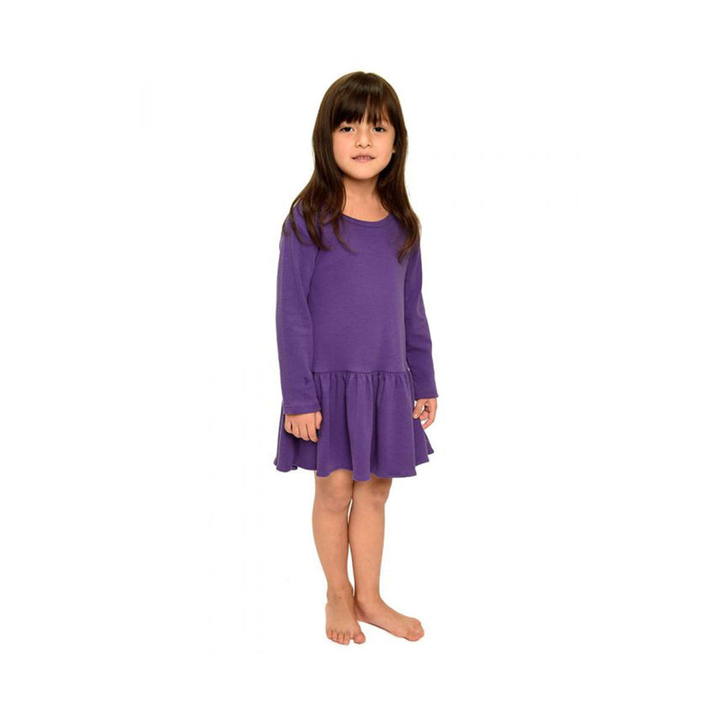 MONAG Girls Long Sleeve Pleated Waist Dress