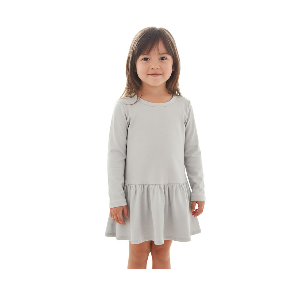 MONAG Girls Long Sleeve Pleated Waist Dress