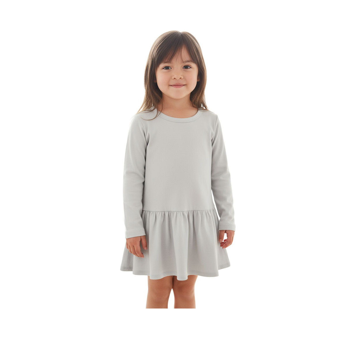MONAG Girls Long Sleeve Pleated Waist Dress