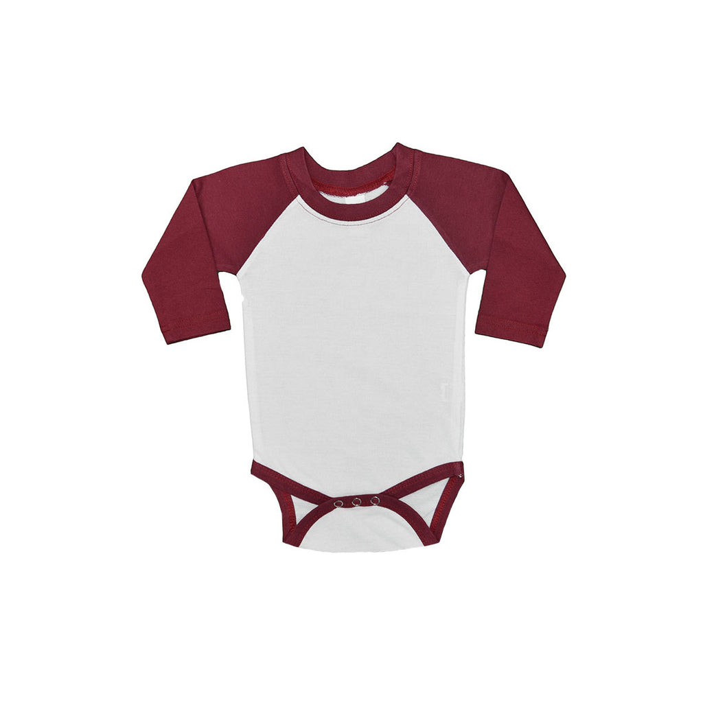 MONAG Polyester Raglan Baseball Bodysuit for Sublimation