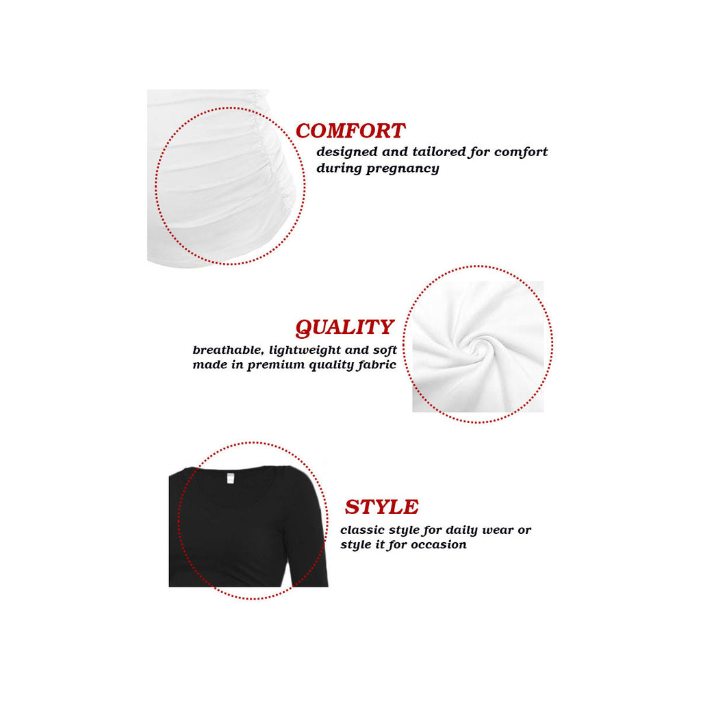 MONAG Women Cotton/Poly Short Sleeve Maternity T-Shirt