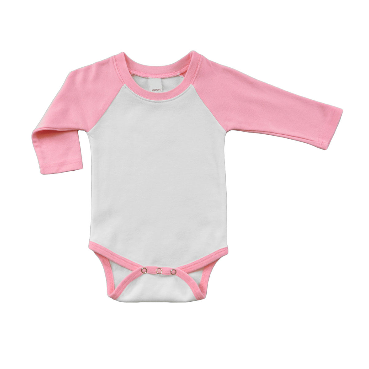 MONAG Polyester Raglan Baseball Bodysuit for Sublimation