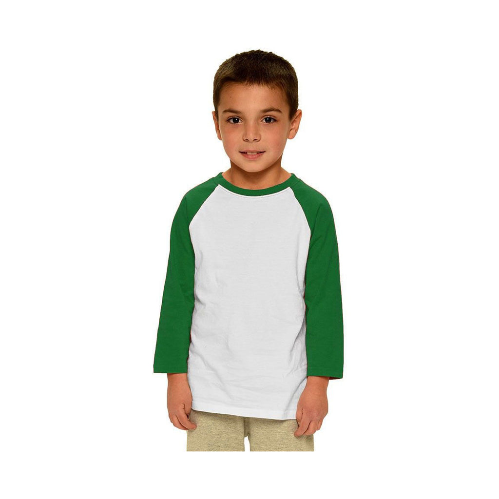 MONAG Youth Raglan Baseball T-Shirt – 100% Cotton 3/4 Sleeve
