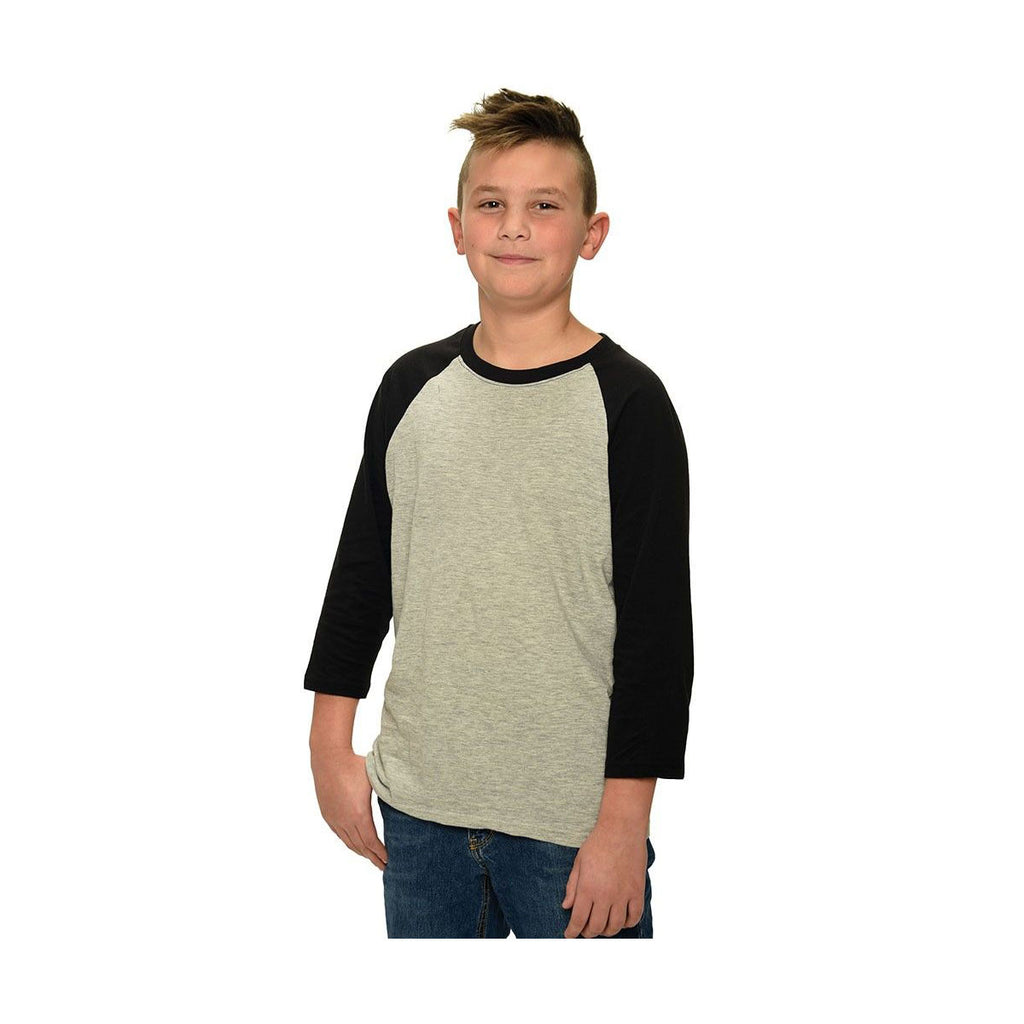 MONAG Youth Raglan Baseball T-Shirt – 100% Cotton 3/4 Sleeve