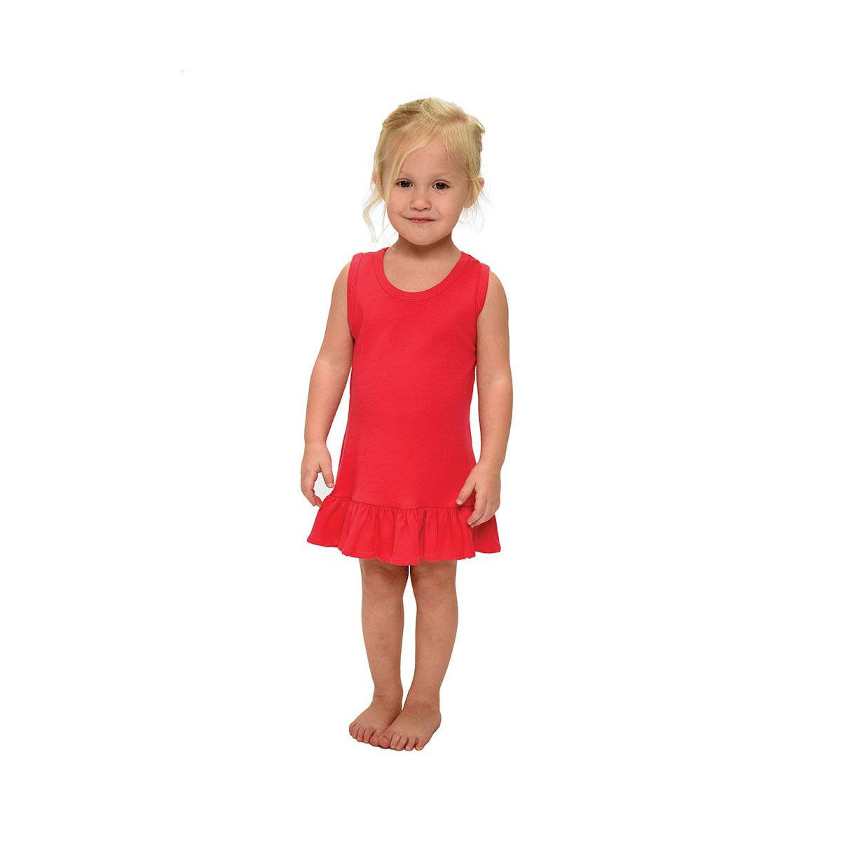 Ruffle Dress Red