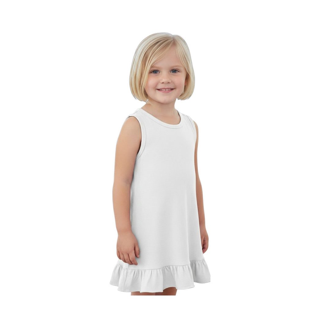 Ruffle Dress White