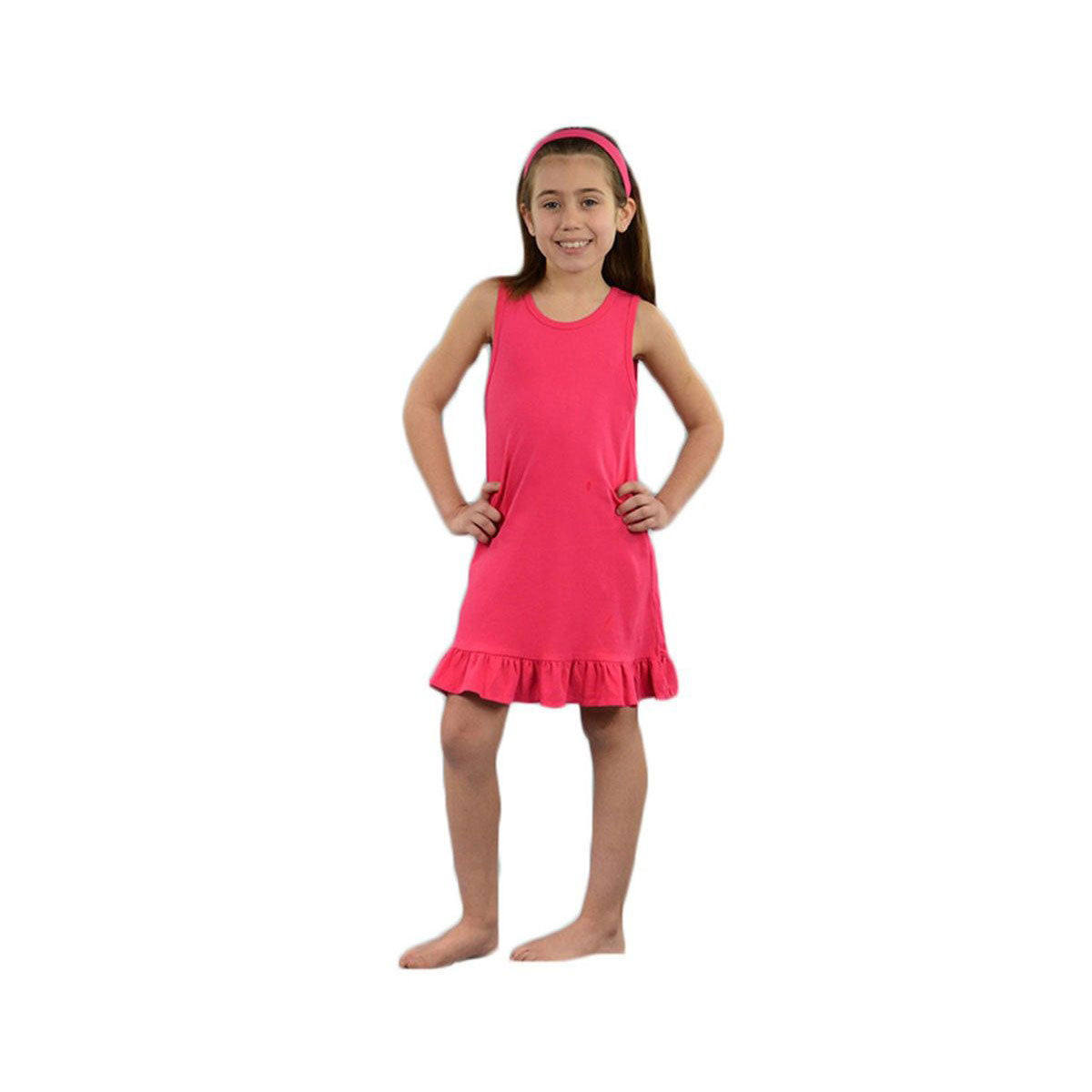 Ruffle Dress Fuchsia