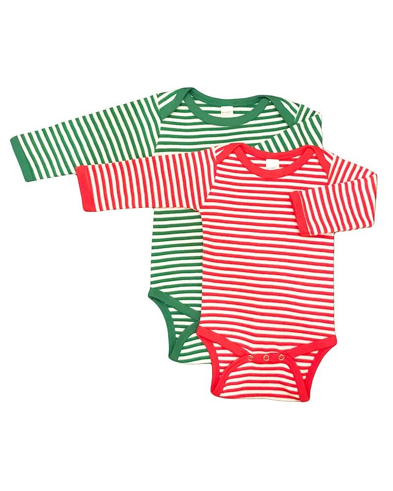 MONAG Infant Christmas Stripe Bodysuit