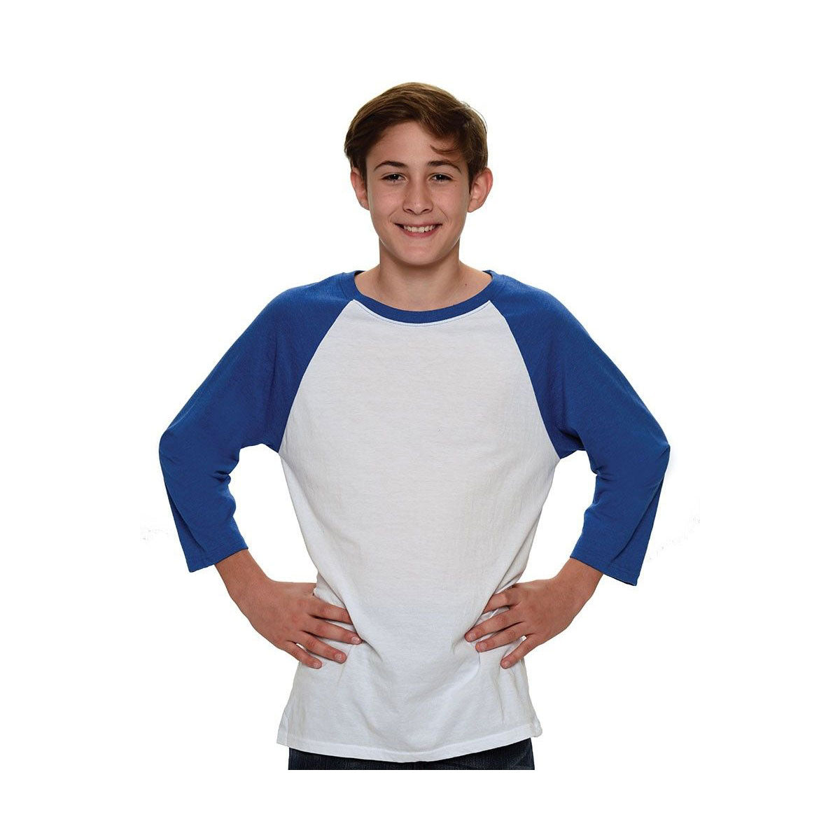MONAG Youth Raglan Baseball T-Shirt – 100% Cotton 3/4 Sleeve